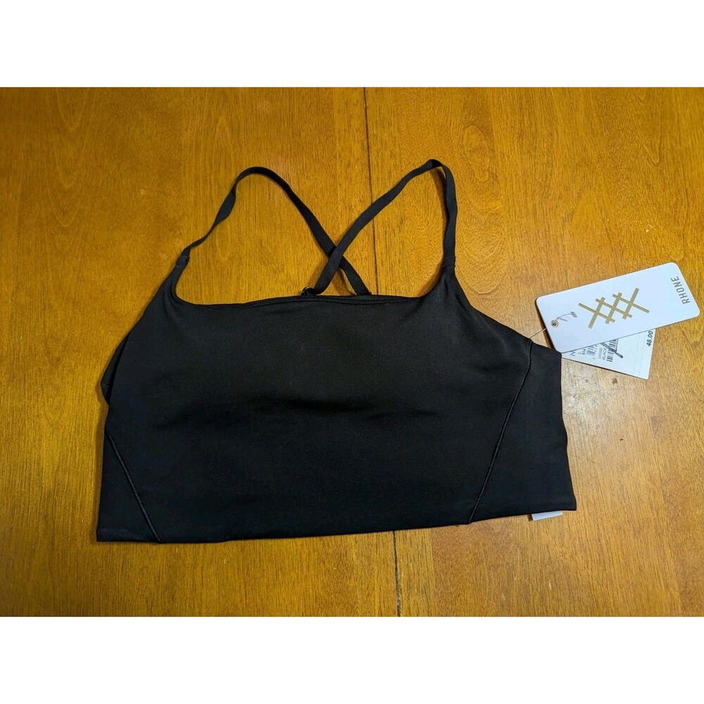 New With Tags! Rhone Women's Cami Sport Bra - Black, Size Large